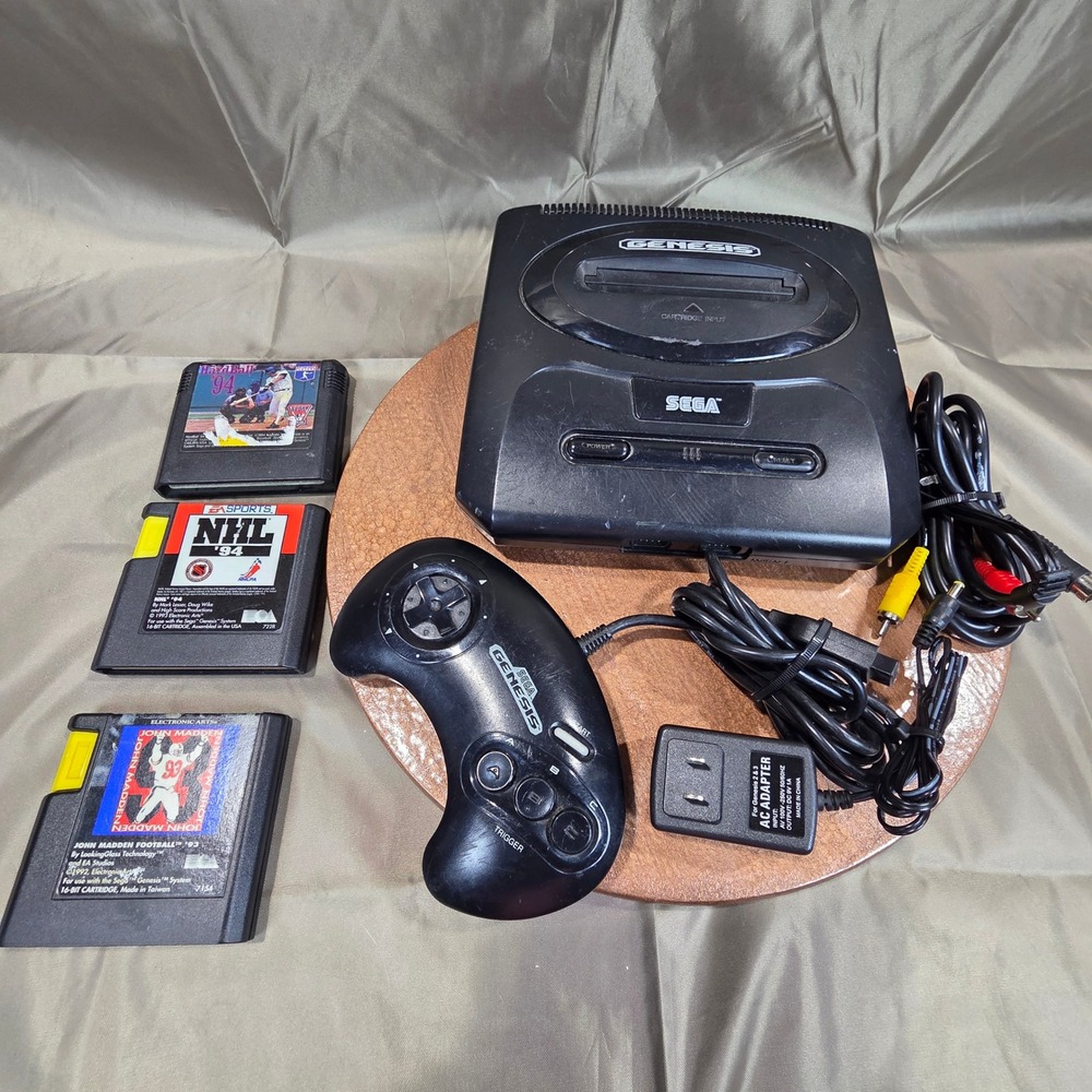 Sega Genesis Model 2 Console MK-1631 Bundle 3 Games Controller Parts Repair
